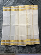 Exquisite Pure Bengaluru Silk Crepe Saree with Gold Zari Bentex Border | Rhombus Pattern