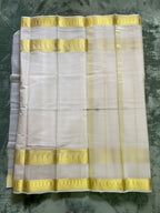 Exquisite Pure Bengaluru Silk Crepe Saree Rich Gold Bentex Border | Paisley Motif