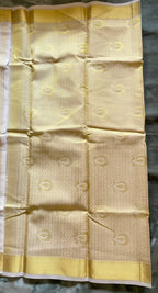Exquisite Pure Bengaluru Silk Crepe Saree: Rich Pallu Intricate Motifs.