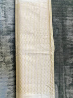 Exquisite Pure Bengaluru Silk Crepe Saree with Golden Zari Border | Zari Dots | Rich Pallu
